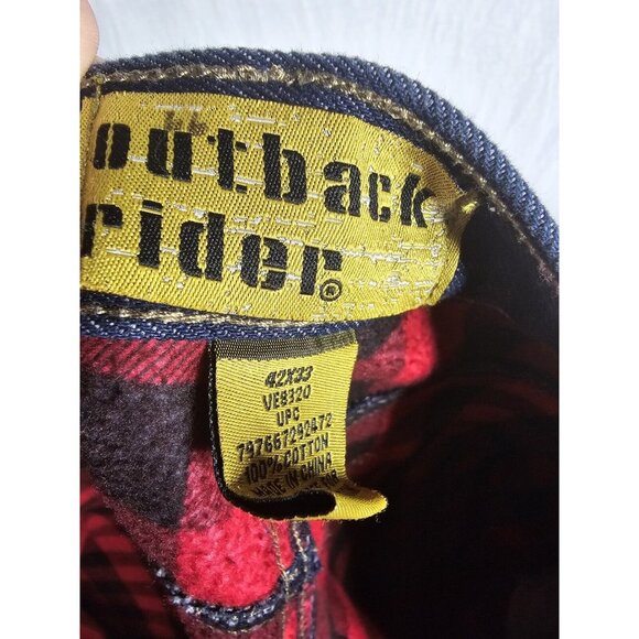 VTG Outback Rider Plaid Fleece Lined Heavy Denim Jeans - 2 PAIRS- Size 42- READ - Picture 6 of 16